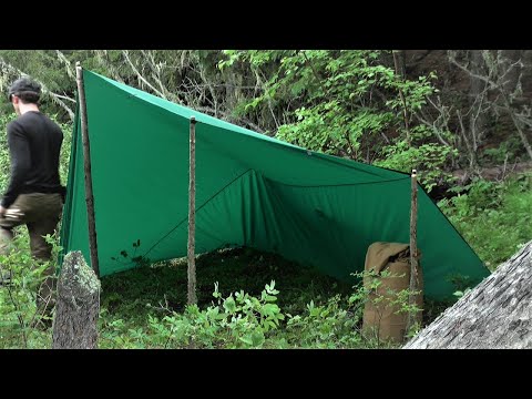 Solo Tarp Camping - Remote Oxbow Lake