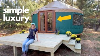 Modern Rustic Off-grid YURT! Full Tour