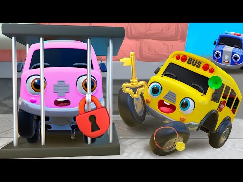 Who Rescued the Pink Ambulance? | Police Bus🚔, Garbage Truck | Monster Truck | Kids Songs | Baby Car