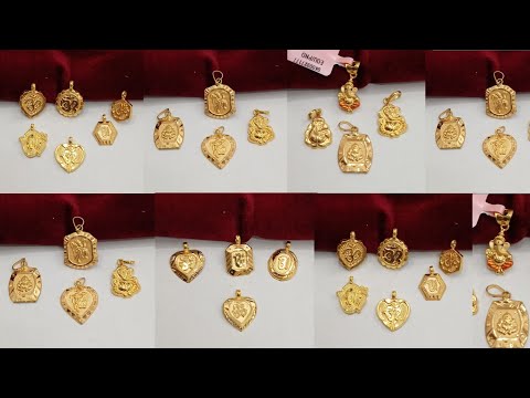 light weight gold om locket, Ganesh locket designs 2024 with weight & price || gold om pendant ||