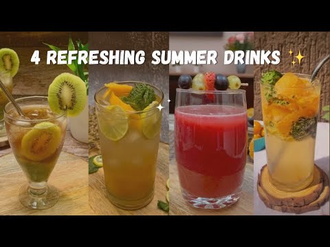 4 Refreshing Summer Drinks | Yummy & Easy Mocktail Recipes for Summer ~ Treat Your Tongue