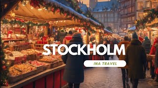 Stockholm Christmas Market Magic ✨ Old Town & Skansen Walk 2024 in 4K HDR