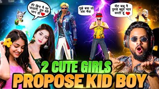 10 Year Old Kid Need Help😭 2 Cute Girl 🥰Proposed Bachha Youtuber 😳 आजा बच्चे 1 Vs 4 में !!