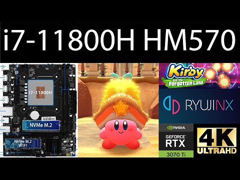 Kirby and the Forgotten Land RYUJINX 4K RTX 3070TI intel i7-11800H 4.6 GHz HM570 MAXSUN chinese