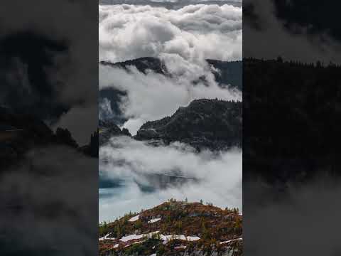 The atmosphere of Lac d'Emosson in Switzerland🇨🇭#timelabpro #dronevideo #switzerland #droneview