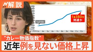 1食316円→377円に“カレー物価指数”最高値　白菜は値上げ続く見通し…キャベツ・お米どうなる？【Nスタ解説】｜TBS NEWS DIG