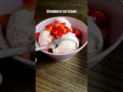 Strawberry Ice Cream. #short #strawberry #icecream #strawberryicecream #recipe