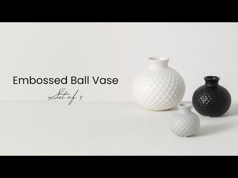 Embossed Ball Vase Set