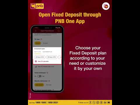 Open Fixed Deposit via PNB One