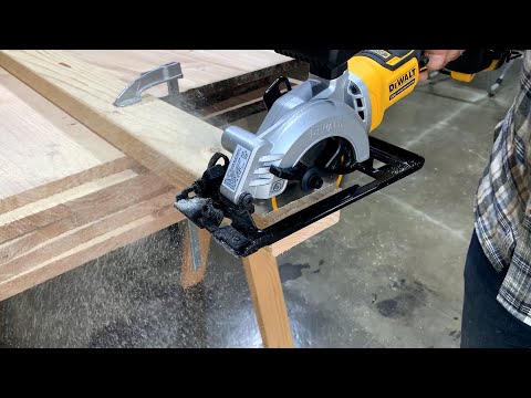 Building A Big Pine Wood Shelf Mainly With Dewalt Powerstack Battery Tools / Woodworking