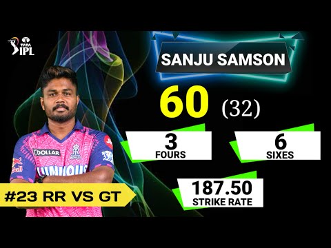 Sanju Samson Batting Vs Gujarat Titans ! Ipl 2023 Match 23 ! RR VS GT ! Cric Perform