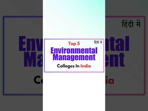 top 5 enviromental management colleges in india