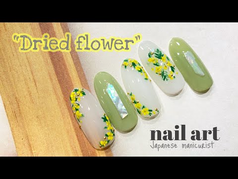 【Nail】Dried flower nail art /ドライフラワーネイルアート