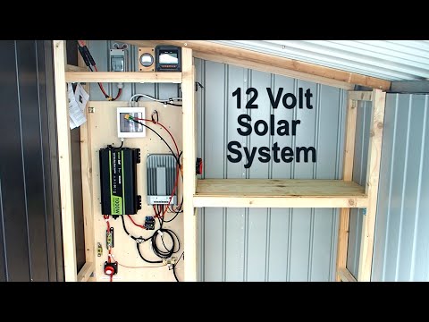 12 Volt Solar System in a Garden Shed