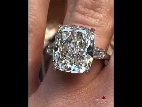 cushion cut moissanite engagement ring