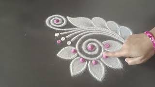 daily use rangoli || rangoli || rangoli design || rangoli kolam || muggulu || freehand rangoli