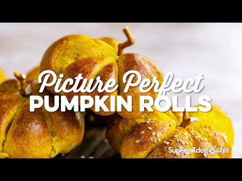 Pumpkin Dinner Rolls (Shaped Like a Pumpkin!) | Supergolden Bakes