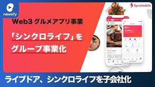 ライブドア、Web3グルメアプリ「シンクロライフ」をグループ事業化(2023年2月14日)