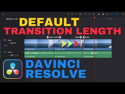 How to Adjust Default Transition Length in Davinci Resolve 19