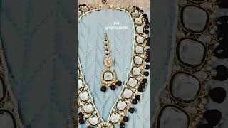 KundanStone Long Necklace Set #weddingjewelry #weddingearrings #bridaljewels #kundan #newsong #viral