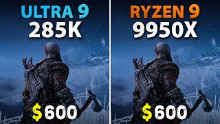 Intel Ultra 9 285K vs AMD Ryzen 9 9950X // Test in 10 Games