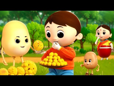 अल्लू कचालू लड्डू कहानी - Allu Kachaalu Laddu Story in Hindi | 3D Animated Hindi Moral Stories 2024