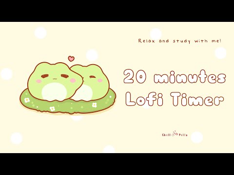 20 minutes - Relax & study with me Lofi | Happy froggies #timer #20minute #20minutetimer #lofi