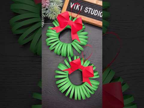 WoW! Amazing Christmas Craft Ideas! Paper Christmas wreath #shorts