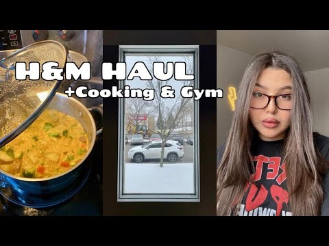 VLOG 25: Cooking, Going to the Gym +H&M Haul