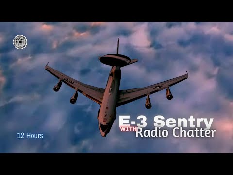 E3 Sentry Aircraft in Flight with Radio Chatter ⨀ Relaxing White Noise for Deep Sleep