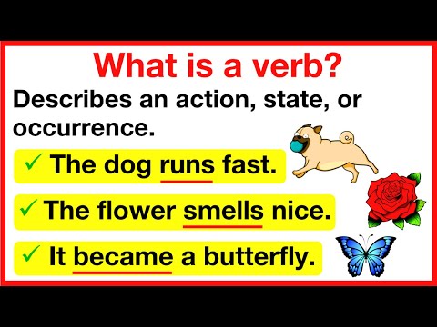 VERBS 🤔 | What is a verb? | Learn with examples | Parts of speech 3