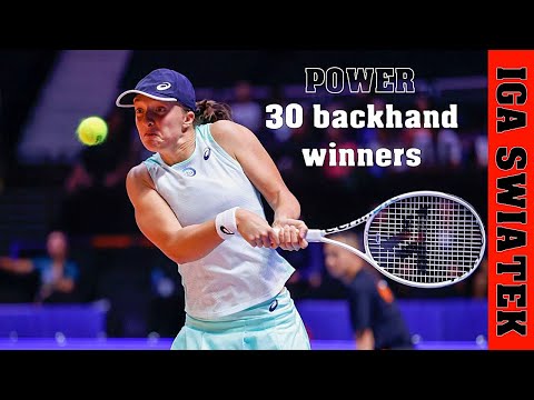 Iga Swiatek 💖 30 Precise Backhand Winners (POWER).