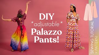 DIY *adjustable* PALAZZO PANTS ☆ sewing tutorial + pattern