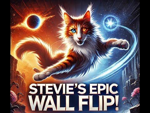 stevie's wall flip improved #CatSkills #FunnyCats @Sukoto140