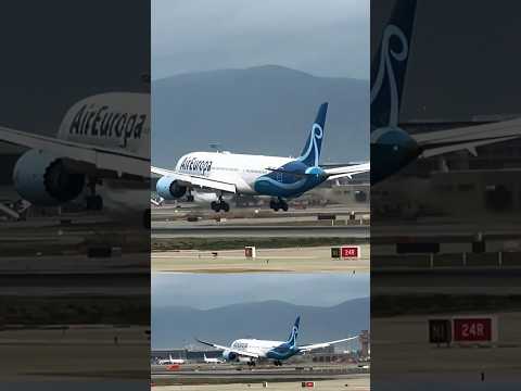 Air Europa Boeing 787 landing at Barcelona #youtubeshorts #remix #shorts #short #planespotting #bcn