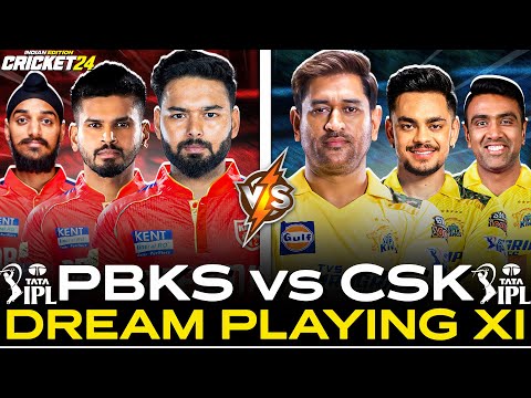 LAST OVER THRILLER 🔥 CSK 🆚 PBKS - IPL 2025 DREAM TEAM - CRICKET 24