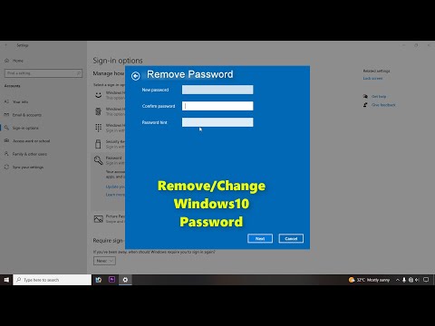 How To Remove Or Change Windows10 Password