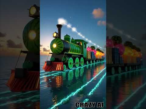 Magic Watermelon Train Hijacked by Monkey 🚂🍉 | Comedy Gold! || #shorts #viralvideo  #funny #crazyai