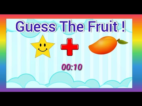 FRUIT Guessing Game For Kids! | Can you Guess The FRUITS from Emoji ? | Emoji Puzzles