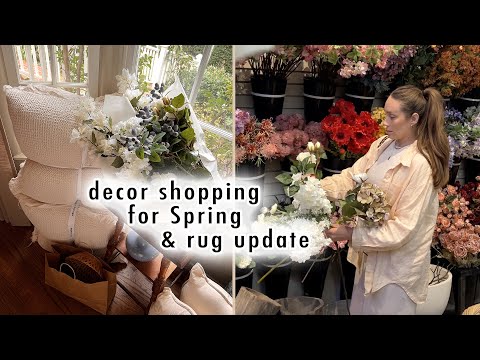 decor shopping for Spring & vintage rug update