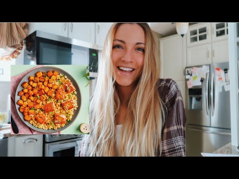 cook with me | 💪 HIGH PROTEIN VEGAN MEAL🌱  | apricot glazed tofu 😋