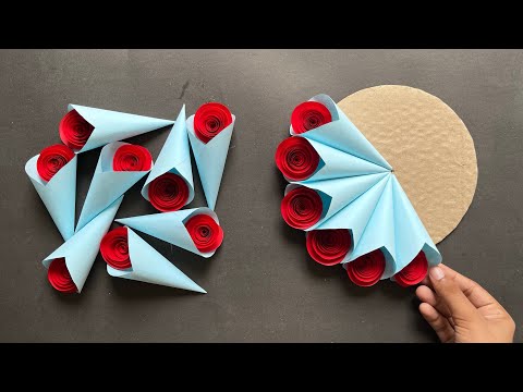 Beautiful paper wall hanging | Easy and simple wall hanging craft | Home decor ideas 💡