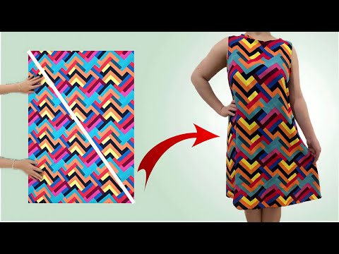 How Easy Only 1 meter Fabric Cut in 5 minute and Sew only 10 minute ✂️ For Beginners Sewing