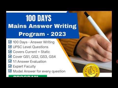 Mains 100 Days Answer writing Program | GetintoIAS | Limited Seats