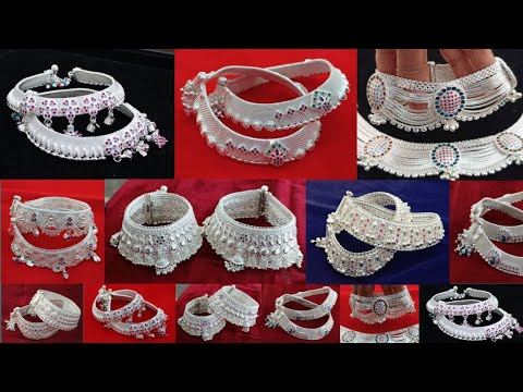 Latest Silver Heavy Dulhan Payal Designs 2024 With Weight & Price || Chandi ki heavy anklets designs