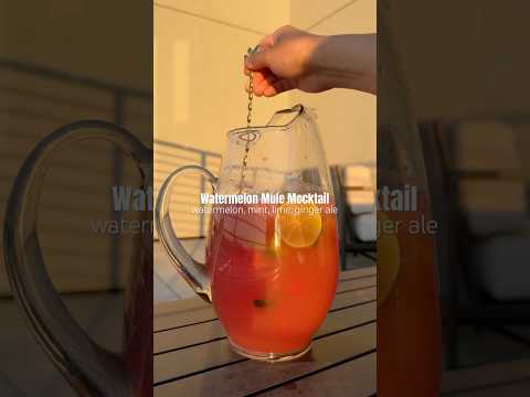 #summerdrinks watermelon mule Mocktail! Recipe in comments! #mocktail