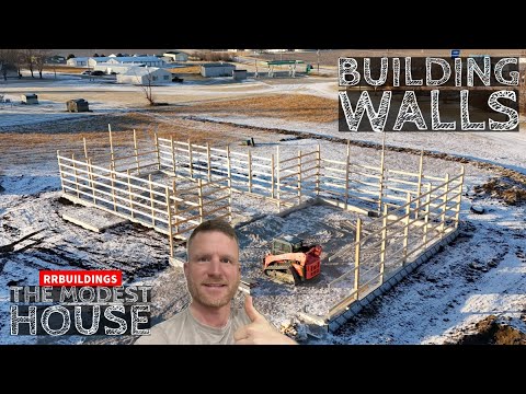 The Modest House Build Ep 4: Building Barndo Walls