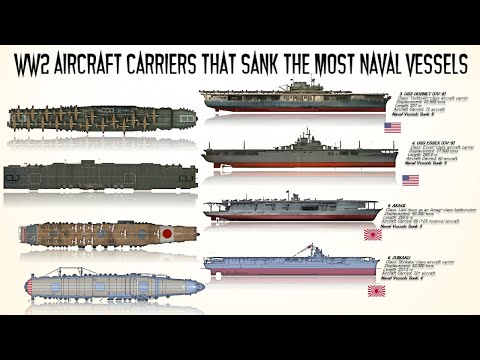 6 WW2 Aircraft Carriers that sank the most Warships