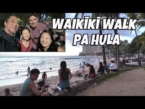 Waikiki Walk Kalakaua Ave | Pa Hula | Kuhio Beach Hula Show | Halau Hula O Namakahulali