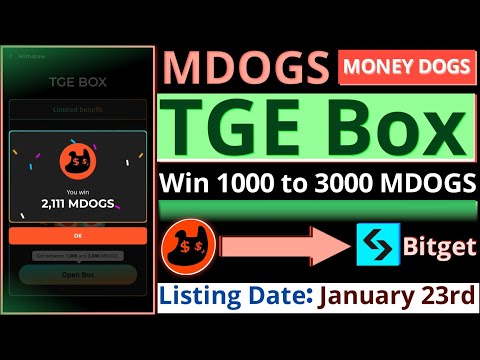 MDOGS TGE Random Box || Withdraw to Bitget || MONEY DOGS Offer